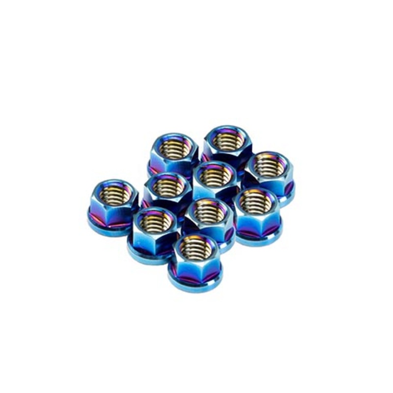 SpeedFactory Racing Titanium M8 x 1.25MM 6-Point Nuts Only – 10pc. (SF-02-058-6)