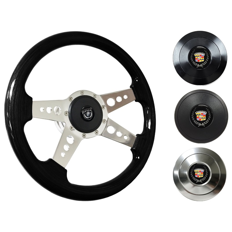 1969-89 Cadillac Steering Wheel Kit | Black Ash Wood | ST3081