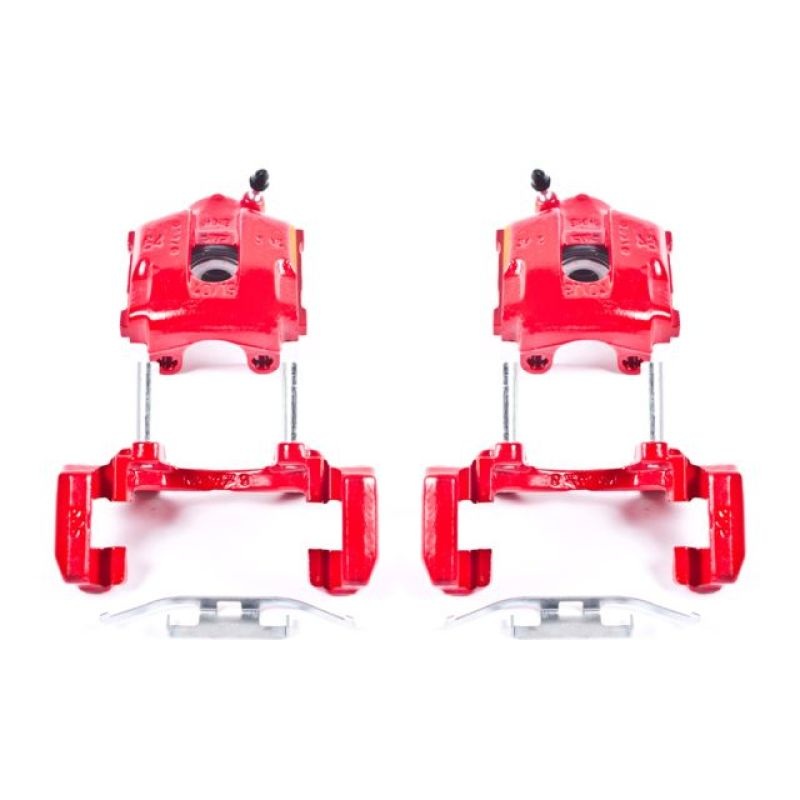 Power Stop 01-05 BMW 320i Rear Red Calipers w/Brackets – Pair