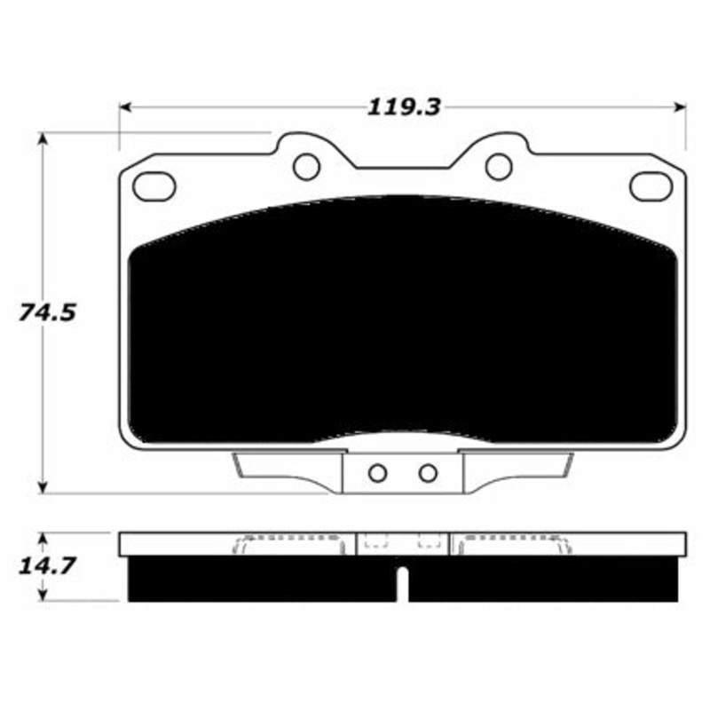 Porterfield Brake Pads for 1991 DODGE STEALTH 4WD