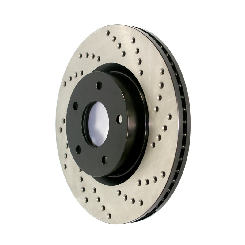 StopTech 14-18 Fiat 500L Sport Cross Drilled Left Front Rotor