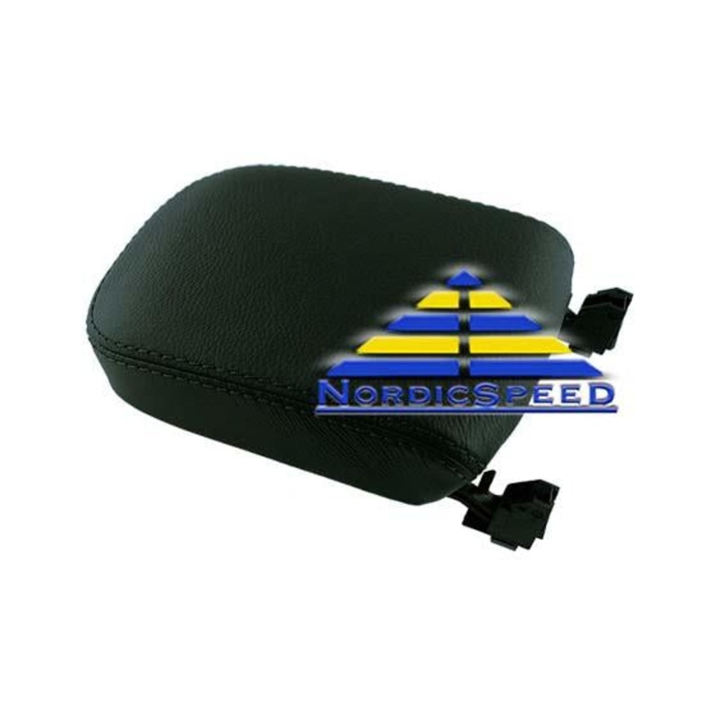 Center Console Arm Rest Black Leather Adjustable OEM SAAB