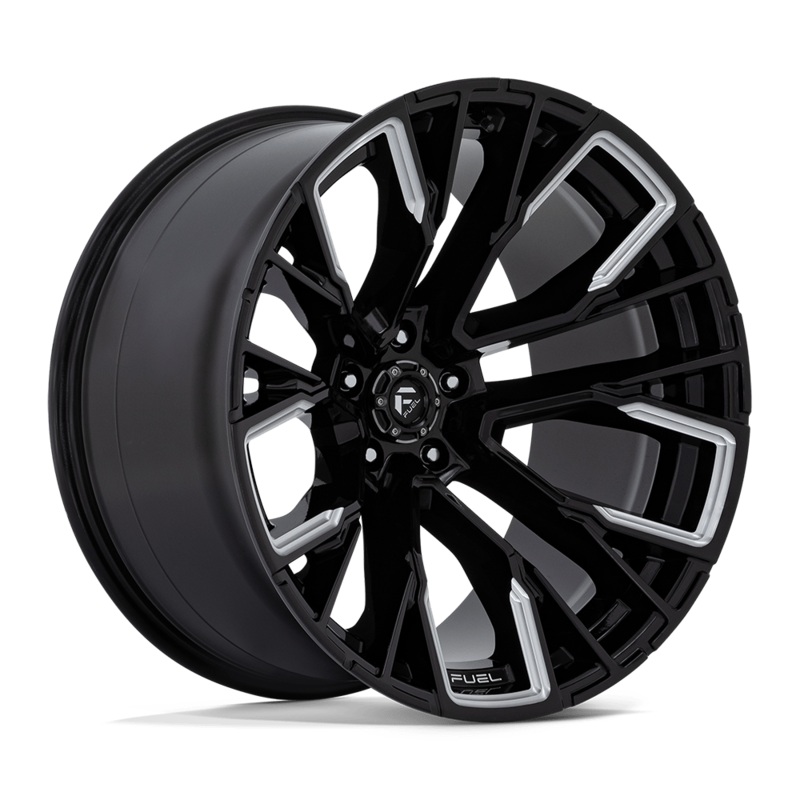 Fuel Wheels D849 Rebar 22″ 5×139.7 Gloss Black Milled