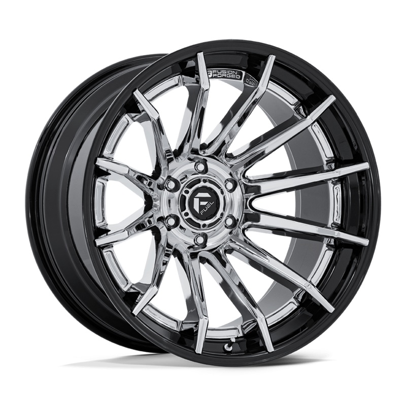Fuel Wheels FC403 Burn 22″ 6×139.7 Chrome With Gloss Black Lip