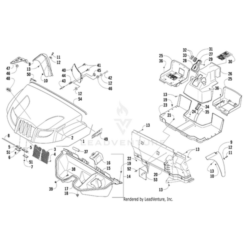 Hood Decal – Left by Arctic Cat