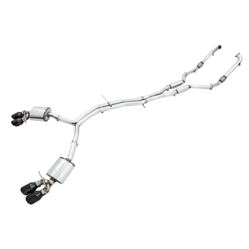 AWE Tuning Audi B9 S4 SwitchPath Exhaust – Non-Resonated (Black 102mm Tips)
