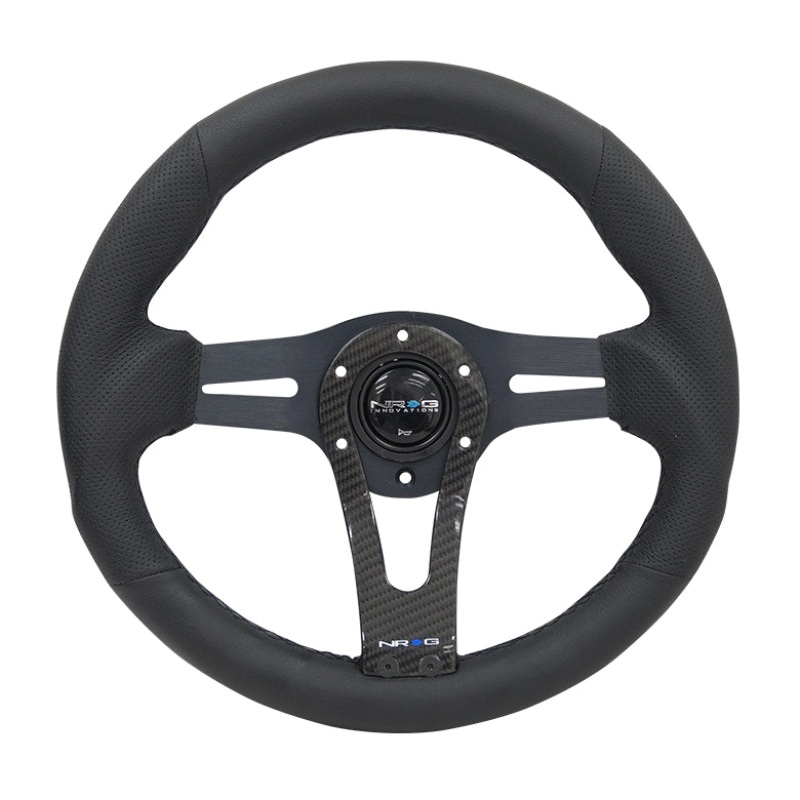NRG Reinforced Steering Wheel (320mm) w/Carbon Center Spoke