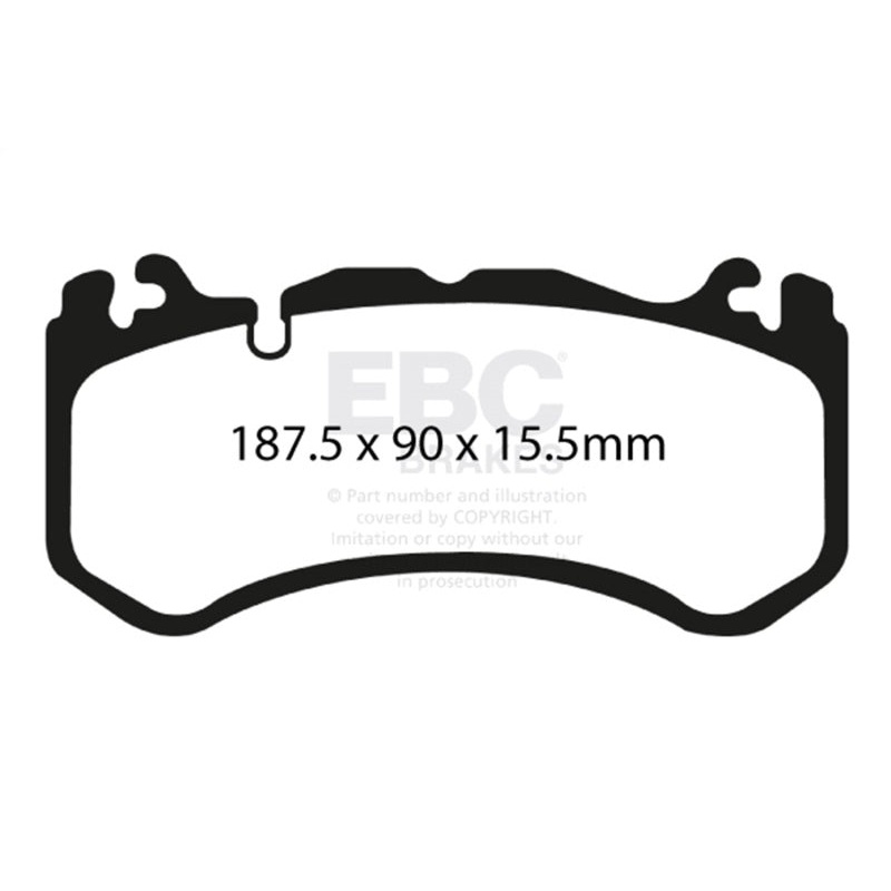 EBC 12+ Maserati Quattroporte 3.8 Twin Turbo Yellowstuff Front Brake Pads
