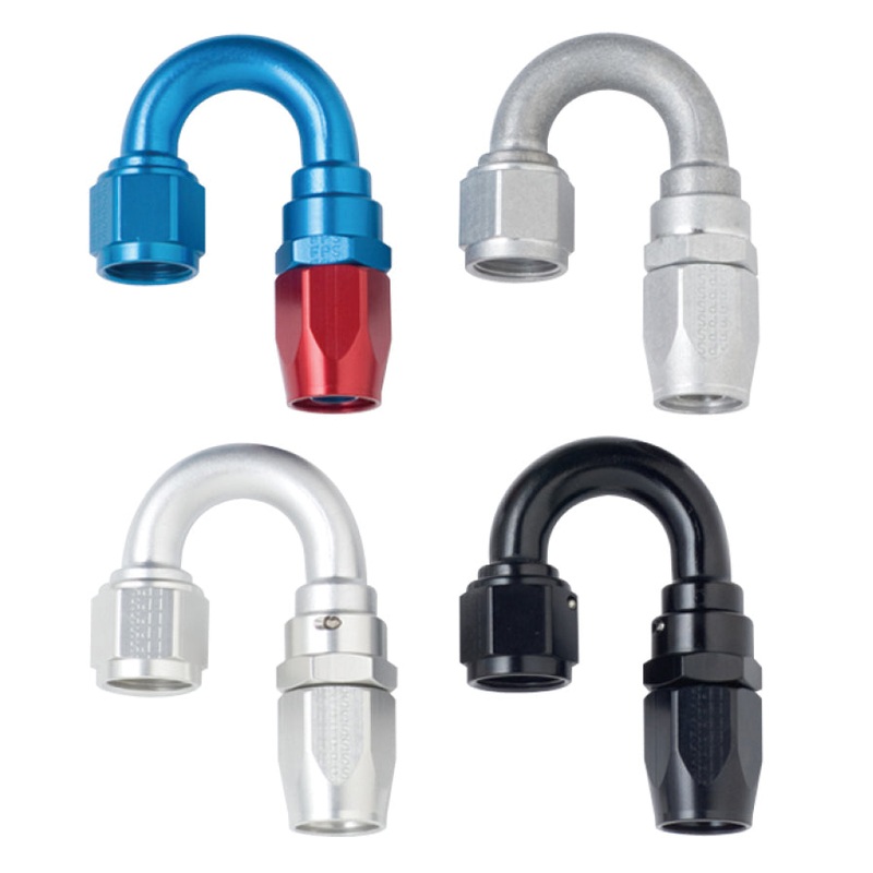 Fragola -10AN x 180 Degree Power Flow Hose End – Black