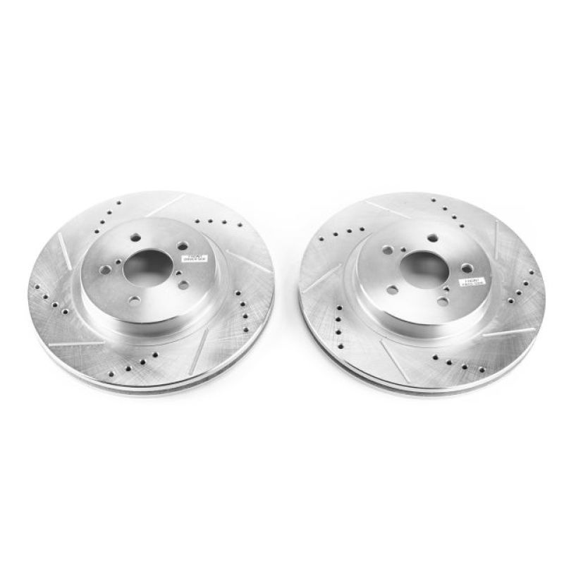 Power Stop 2019 Subaru Crosstrek Front Evolution Drilled & Slotted Rotors – Pair | JBR1759XPR