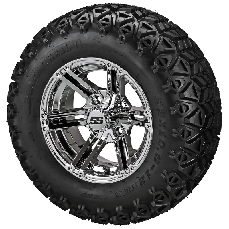 LSI 12″ Yukon Mirror Wheel and Lifted Tire Combo