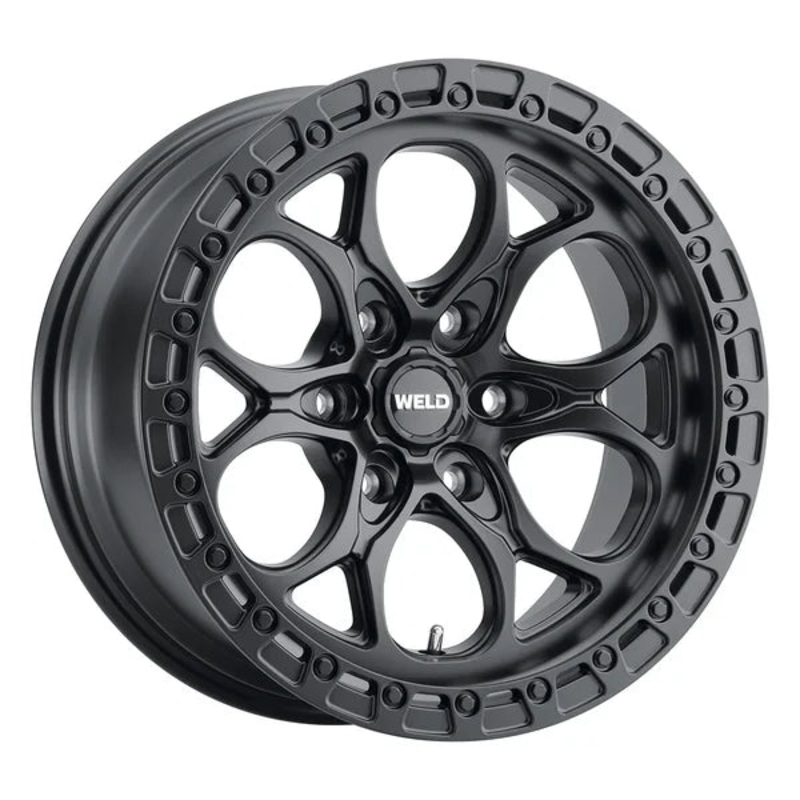 Weld 18×9 Ledge 6 6×139.7 ET-12 BS 4.5 Satin Black / Satin Black Ring 106.1