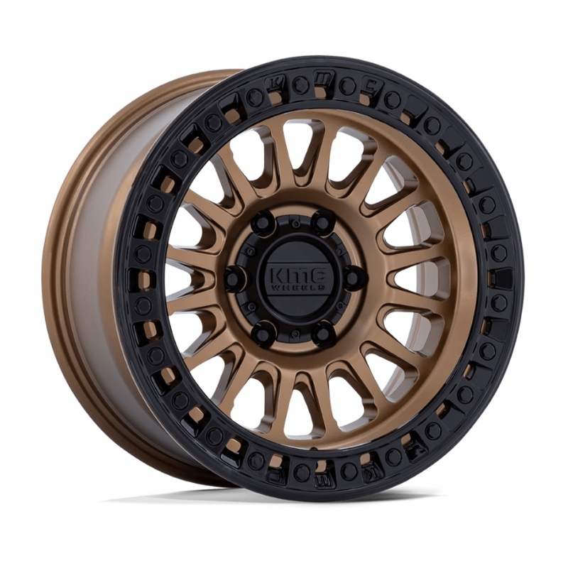 17×8.5 KMC IMS KM552 Matte Bronze w/Gloss Black Lip