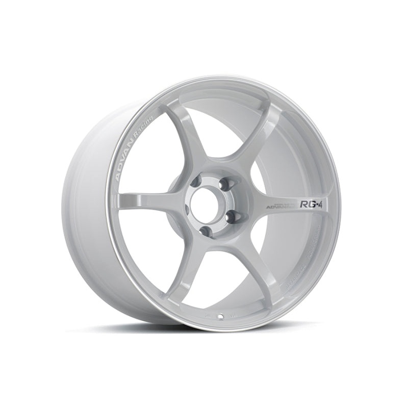 Advan RG-4 18×9.5 +45 5-114.3 Racing White Metallic & Ring Wheel