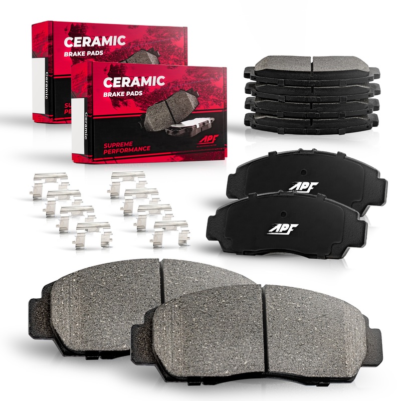 APF Full Ceramic Carbon Fiber Brake Pads Set for 2003-2007 Honda Accord 2.4L