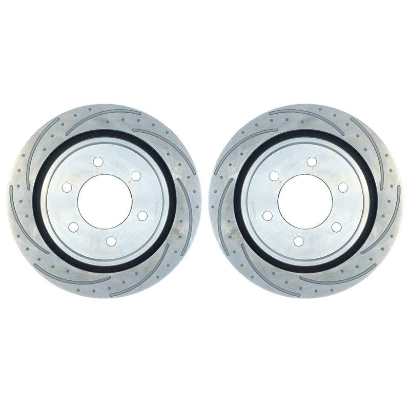 New Performance Rotors, Front- Pair,  Dimple Drilled/Slotted & Zinc Plated 05-20 Chevy/GM/Cadillac 1/2-Ton. 23179A3L/3R