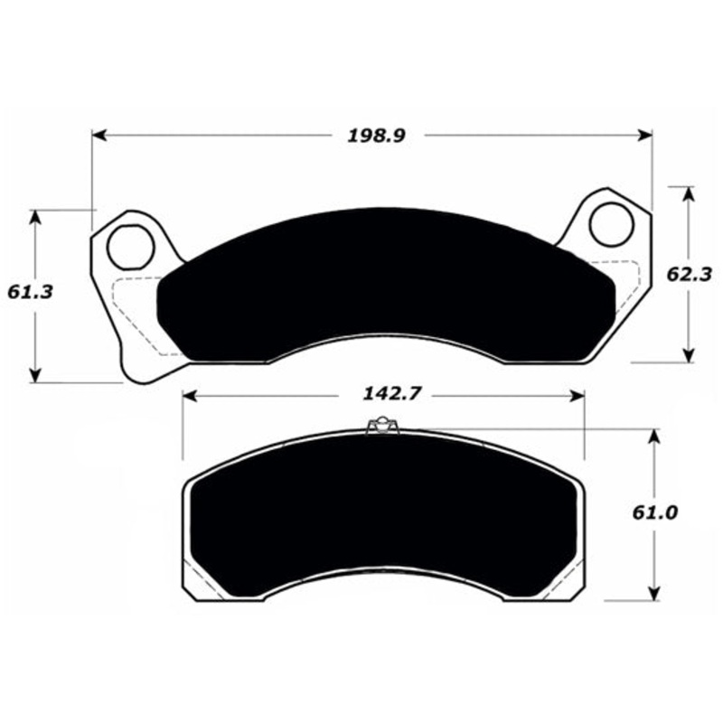 Porterfield Brake Pads for 1991 LINCOLN TOWN CAR Steel Piston
