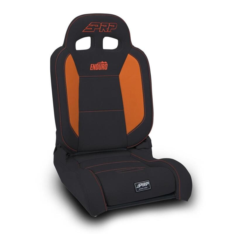 PRP EnduroDaily Reclining Suspension Seat – Black/Orange Vinyl – Passenger