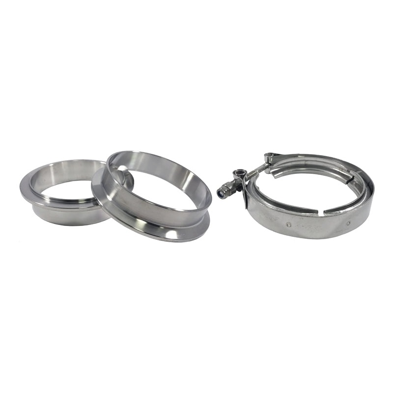 Torque Solution Stainless Steel V-Band Clamp & Flange Kit – 5in (127mm)