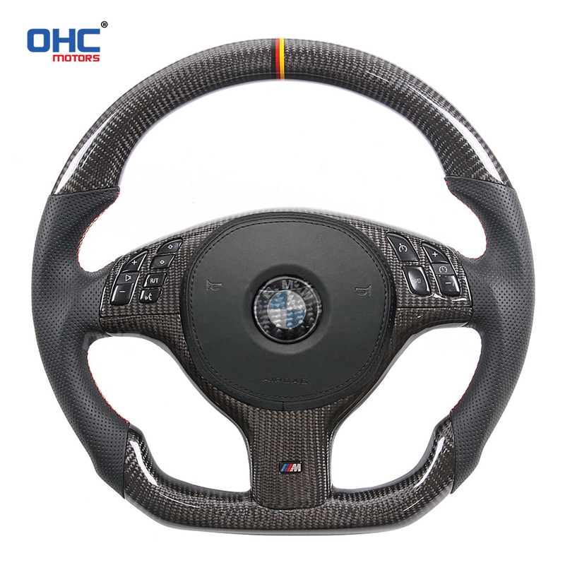OHC Motors Carbon Fiber Steering Wheel for BMW E46 M3 M5 E39 X5 X3 E83 E53 MPerformance M