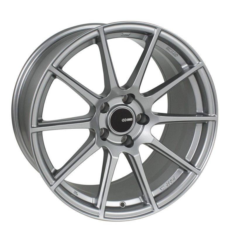 17×8.0 Enkei TS10, 4×100 40mm Offset 72.6mm Bore Grey Wheel