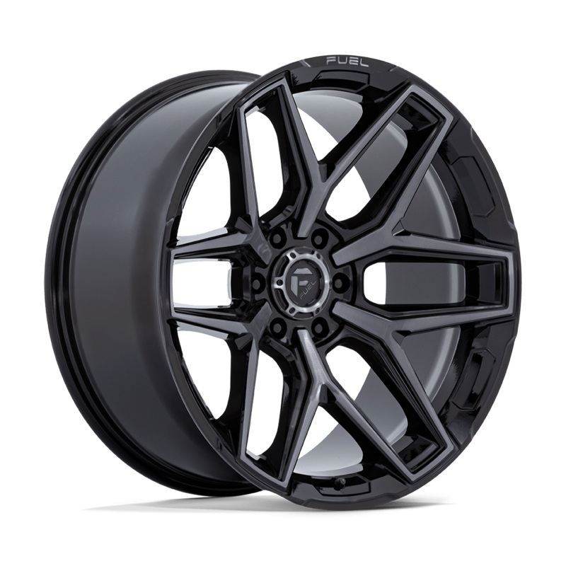 Fuel Wheels Flux 22″ 5×127 Gloss Black Brushed Face With Gray Tint