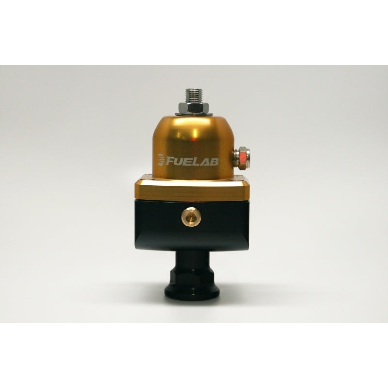 Fuelab 555 Carb Adjustable FPR Blocking 1-3 PSI (1) -8AN In (2) -8AN Out – Gold