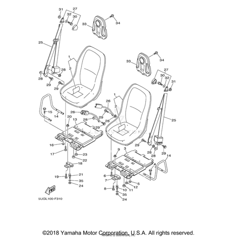 Single Seat Assembly by Yamaha