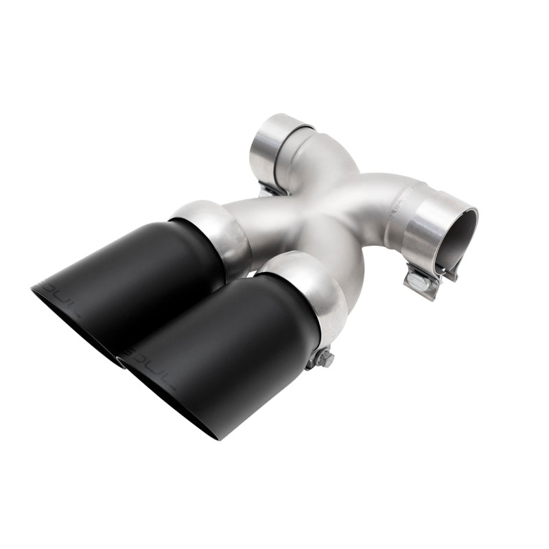 SOUL 13-16 Porsche 987.2 / 981 Cayman / Boxster Bolt-On X-Pipe w/ Tips – Slash Cut Satin Black Tips