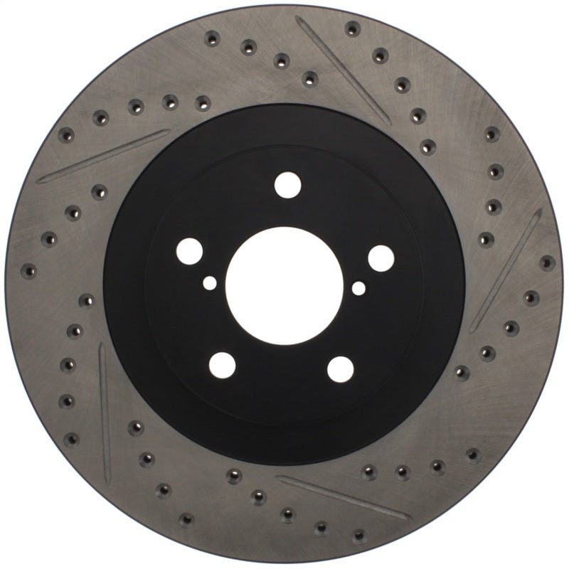 StopTech 02-10 Subaru WRX Slotted & Drilled Right Front Rotor (exc. STi)