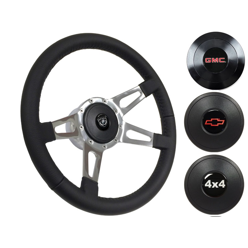 1974-94 Chevy Truck, GMC Steering Wheel Kit | Black Leather | ST3070