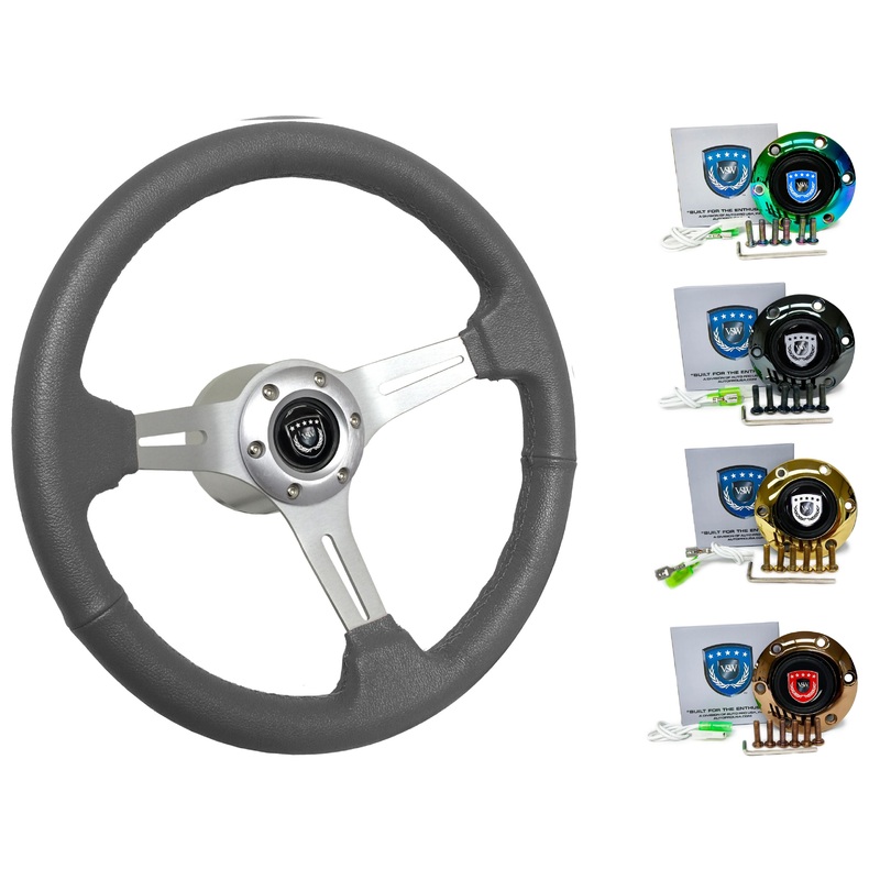 1990+ Nissan 300ZX Steering Wheel Kit | Grey Leather | ST3014GRY