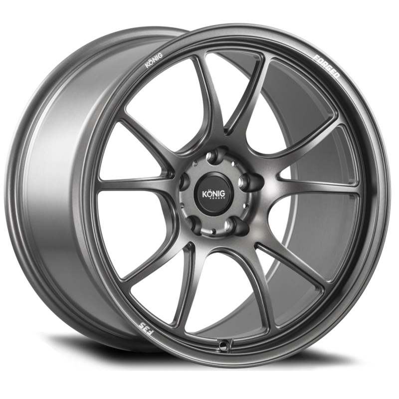 Konig Forged F3S 18X8.5 5X112 ET42 Satin Charcoal Knurled Bead
