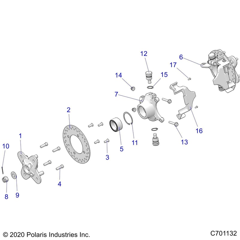 Sealed Ball Bearing, 44 X 72 X by Polaris
