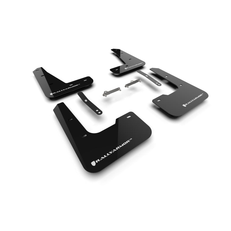 Rally Armor 2024-25 Hyundai Elantra N/N Line Black Mud Flap w/White Logo