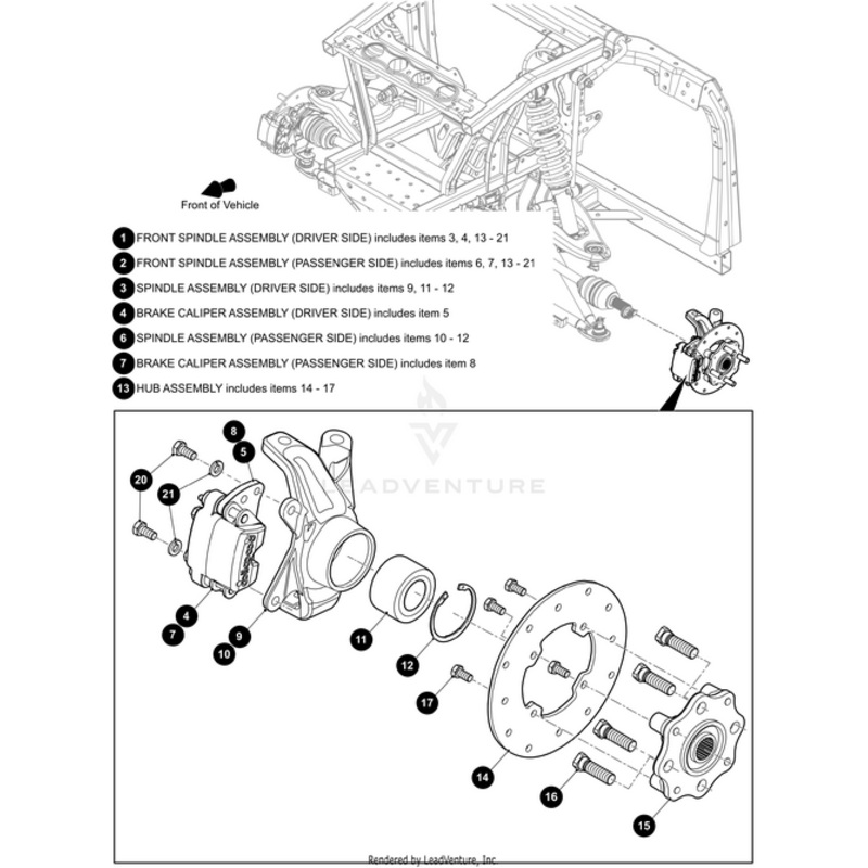 Brake Caliper-Assembly-Drvr Sd (Inc. 5) by Arctic Cat