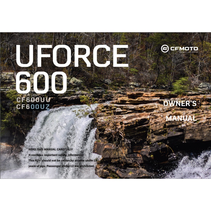 Owners Manual (Replaces 5Asv-380101-5200-13) by CF Moto