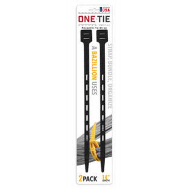 14″ ONE-Tie, Color: Black or Red, 2 Pack