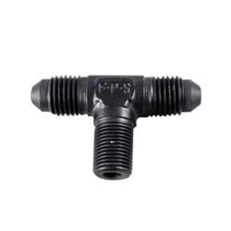 Fragola -10AN Tee 1/2 NPT On The Side – Black