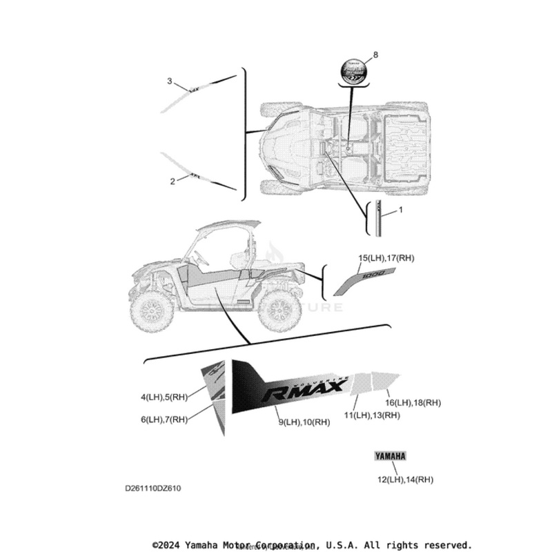 Rear Graphic (LH) by Yamaha
