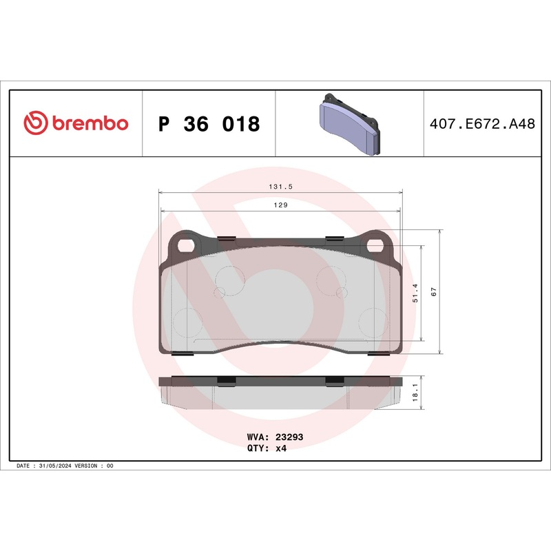 PRIME Low-Met Front Disc Brake Pad Set – P36018