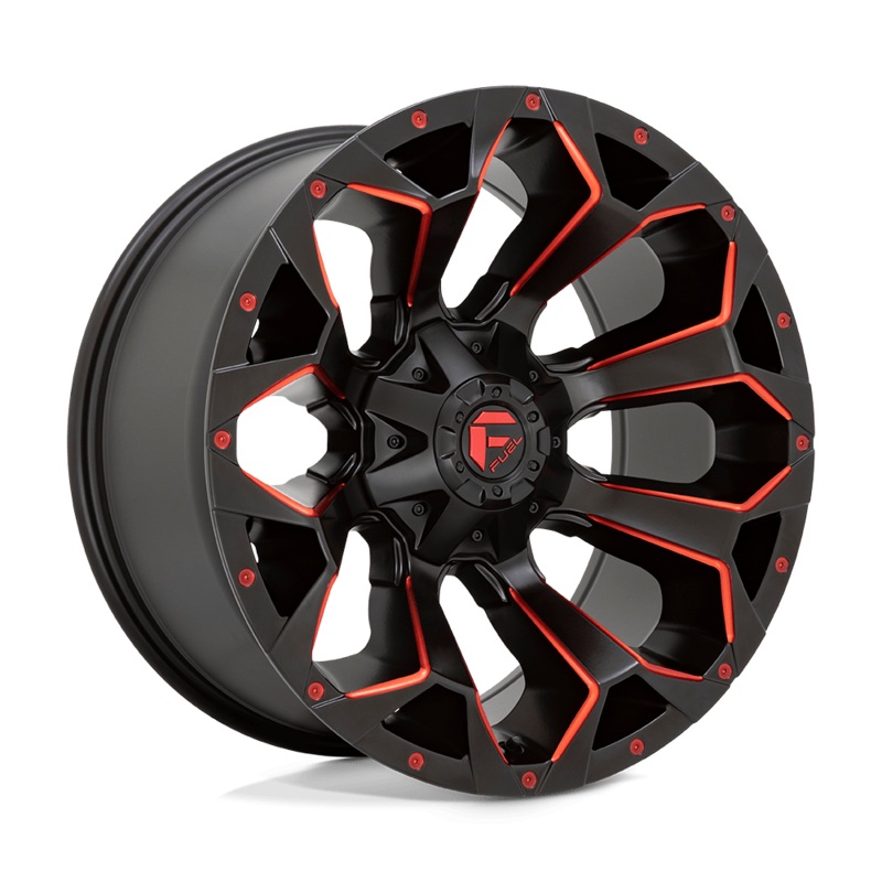 Fuel Wheels D787 Assault 18″ 6×135/6×139.7 Matte Black Red Milled