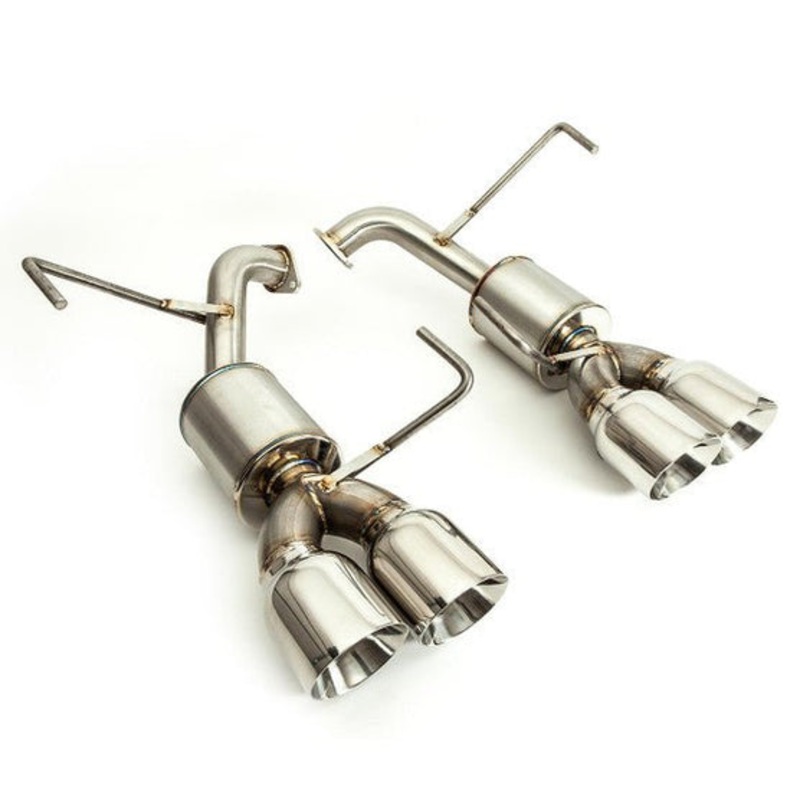 Nameless Performance [15-21 WRX, 15-18 STI] Axle Back w/ 4″ Double Wall Polished Tips and 5″ Mufflers | SUAB15WRX-5MU-40SDW