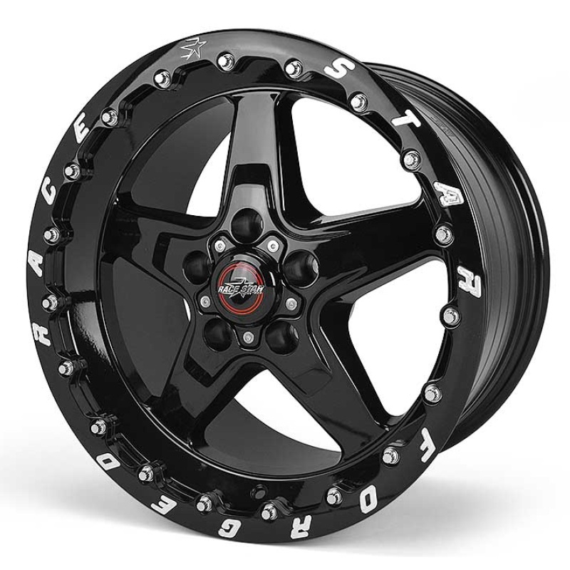 Race Star 92 Drag Star Bracket Racer 17×10.5 5×4.50BC 7.6BS Gloss Black Wheel – Single Bead Lock