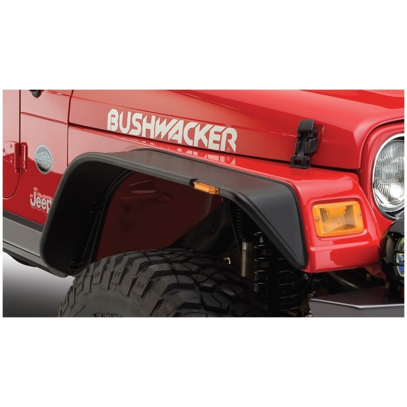 Bushwacker 97-06 Jeep TJ Flat Style Flares 2pc – Black
