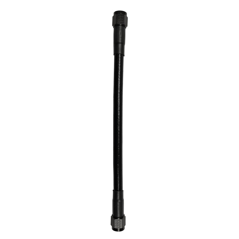 Fragola -8AN Ext Black PTFE Hose Assembly Straight x Straight 84in