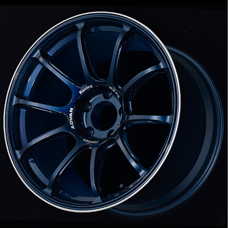 Advan Racing RZ-F2 18×9.5 +45 5-120 Racing Titanium Blue & Ring Wheel