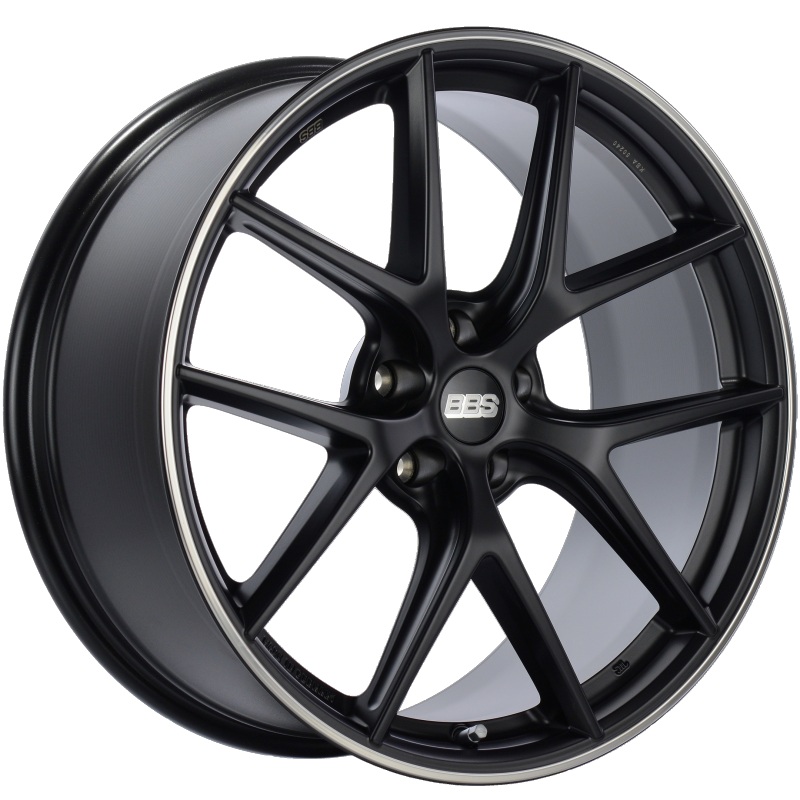 BBS CI-R 20×9 5×120 ET25 Satin Black Polished Rim Protector Wheel -82mm PFS/Clip Required