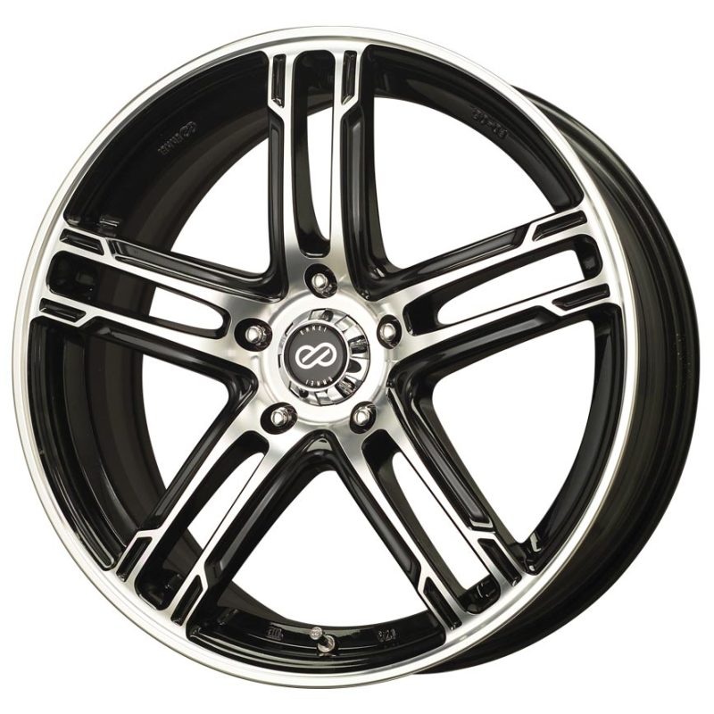 Enkei FD-05 17×7 5×100 50mm Offset 72.62 Bore Dia Black Machined Wheel
