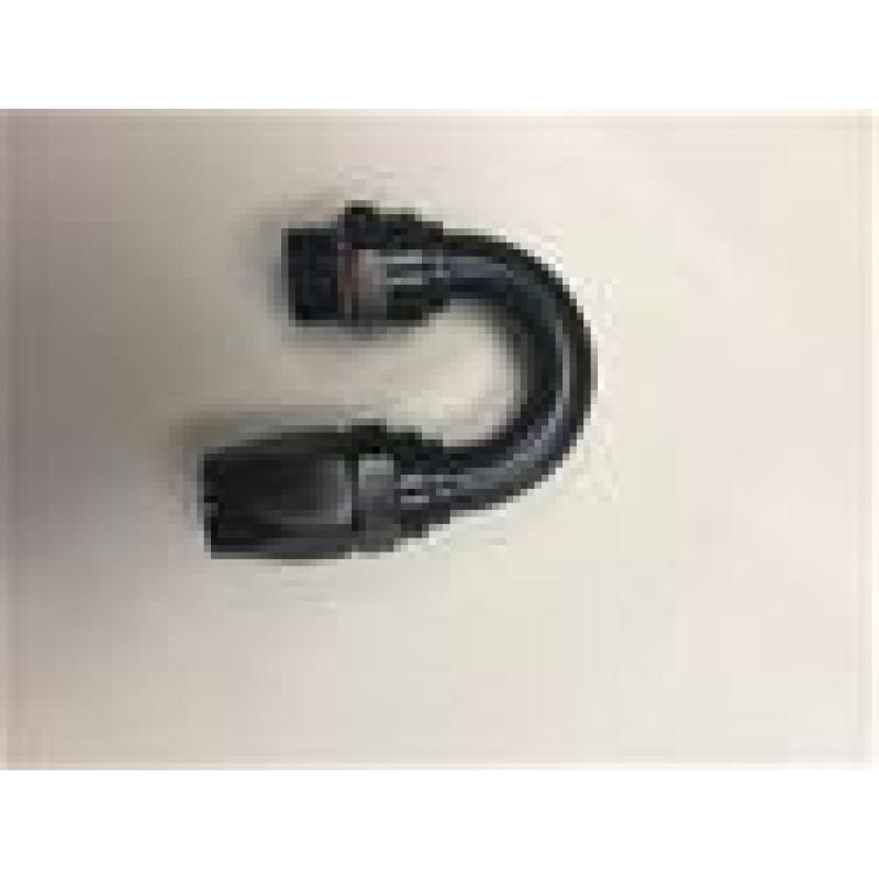 Fragola -12AN Male Rad. Fitting x 180 Degree Pro-Flow Hose End – Black